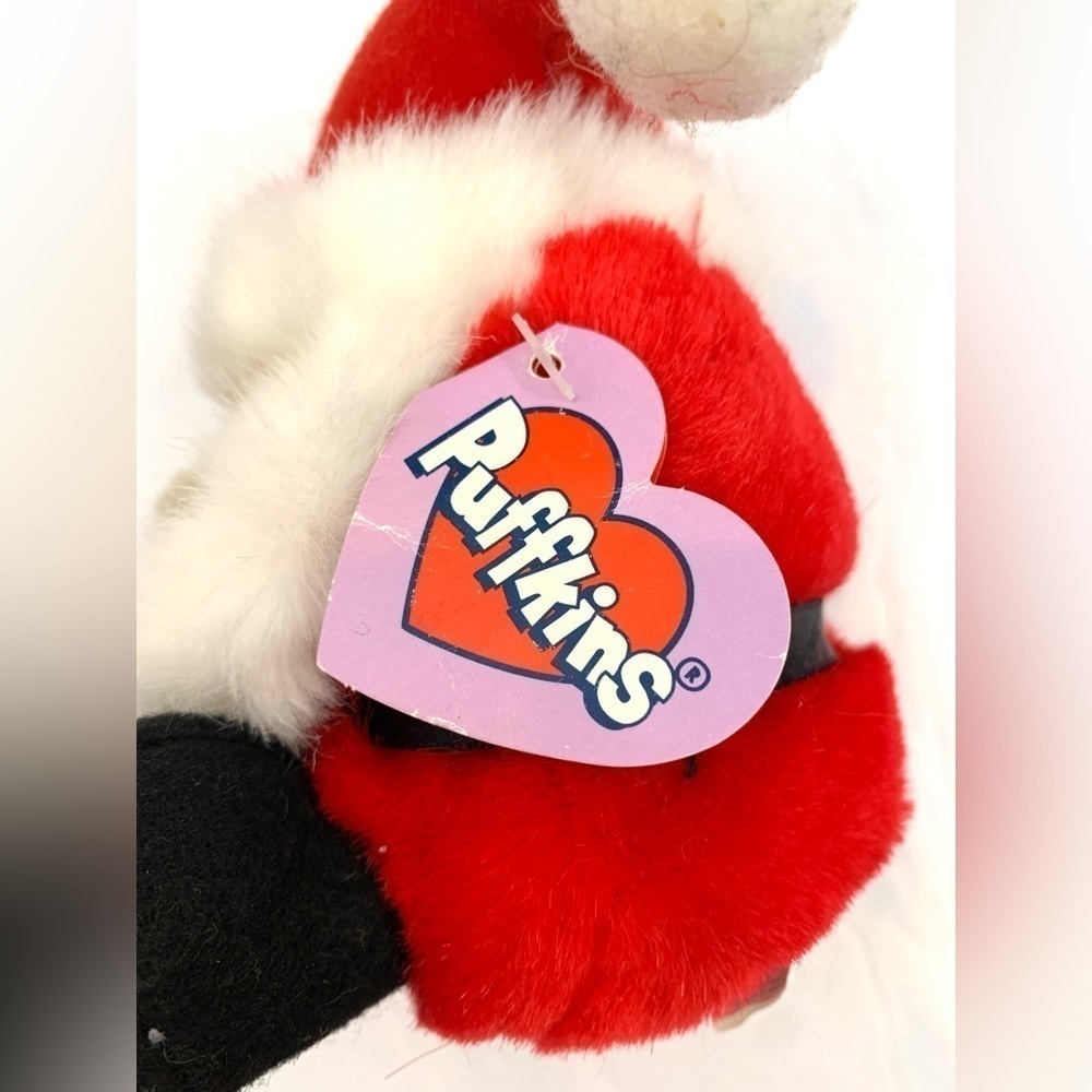 VTG Swibco Puffkins Santa Plush Ball 6” Plushie with Tag 1997 - Picture 2 of 5